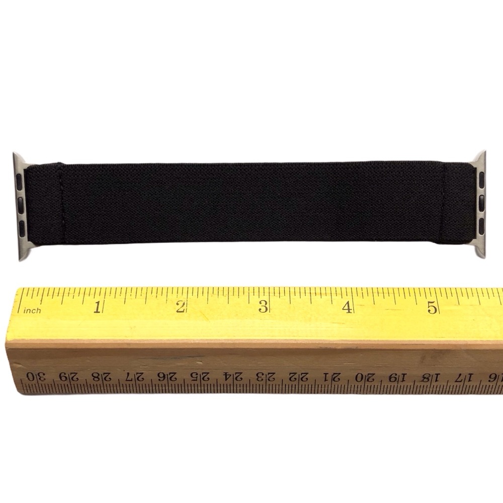 Black Elastic SOLO Loop Band Apple Watch 44/45mm NEW - Picture 4 of 7
